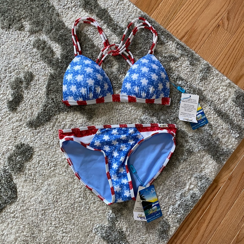 4th of July American Flag Bikini Set